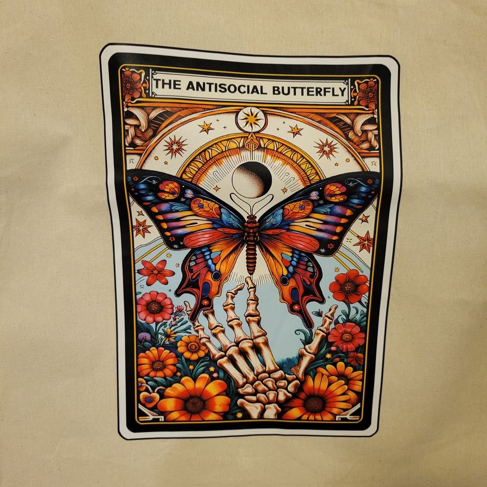 Colorful Butterfly Graphic Tote Bag